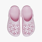 Crocs Classic Floral Cut Out Clog - כפכפי קרוקס לנשים בצבע ורוד חלבי