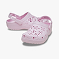 Crocs Classic Floral Cut Out Clog - כפכפי קרוקס לנשים בצבע ורוד חלבי