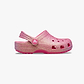 Crocs Classic Iridescent Glitter Clog T - כפכפי קרוקס קלוג גליטר לבנות בצבע ורוד נצנצים מידות קטנות