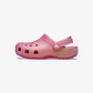 Crocs Classic Iridescent Glitter Clog T - כפכפי קרוקס קלוג גליטר לבנות בצבע ורוד נצנצים מידות קטנות