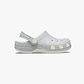 Crocs Classic Iridescent Glitter Clog K - כפכפי קרוקס קלוג גליטר לבנות בצבע לבן נצנצים