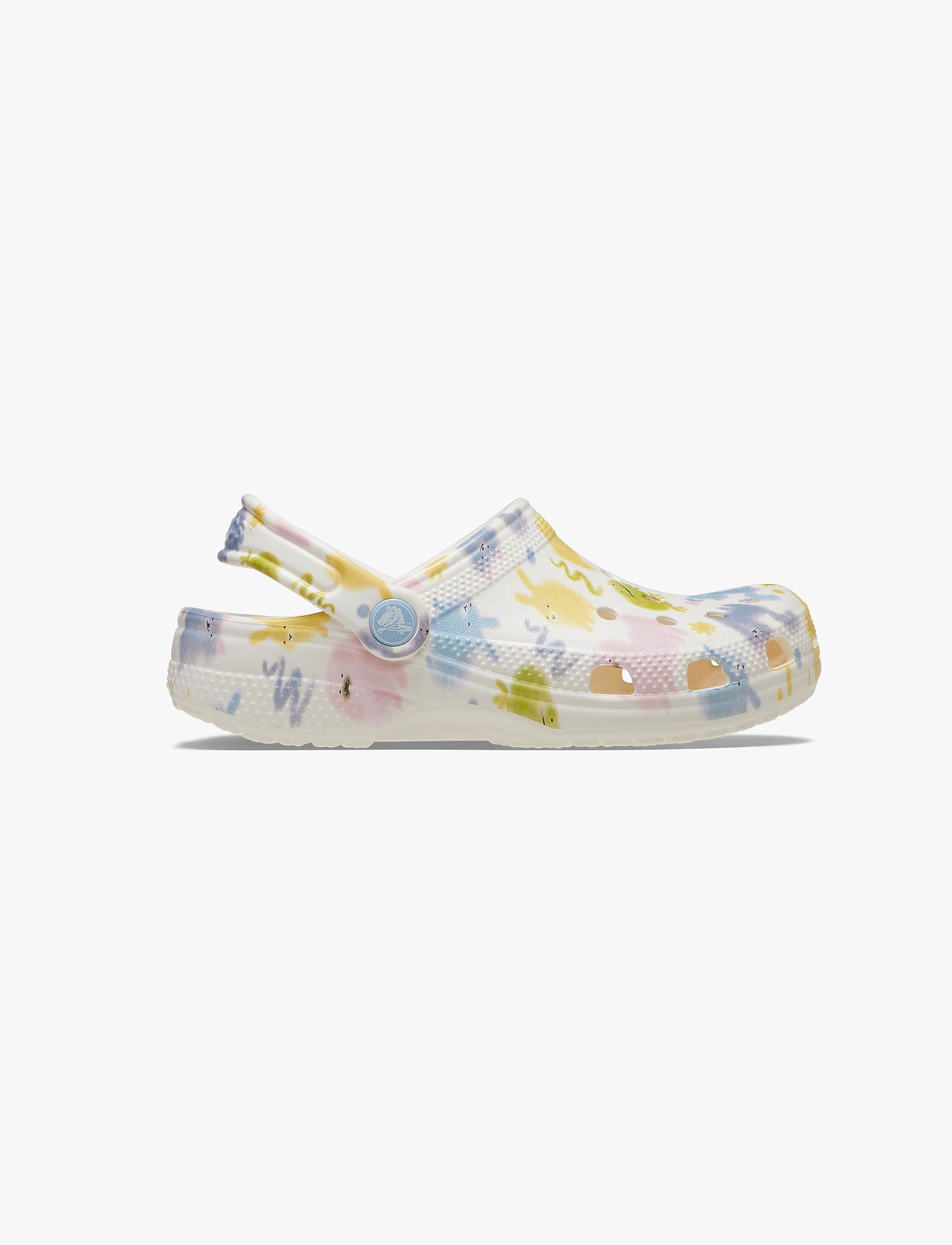 Crocs Classic Pastel Pets Clog T- כפכפי קרוקס לילדים בצבע לבן גיר בהדפס צבעוני מידות קטנות