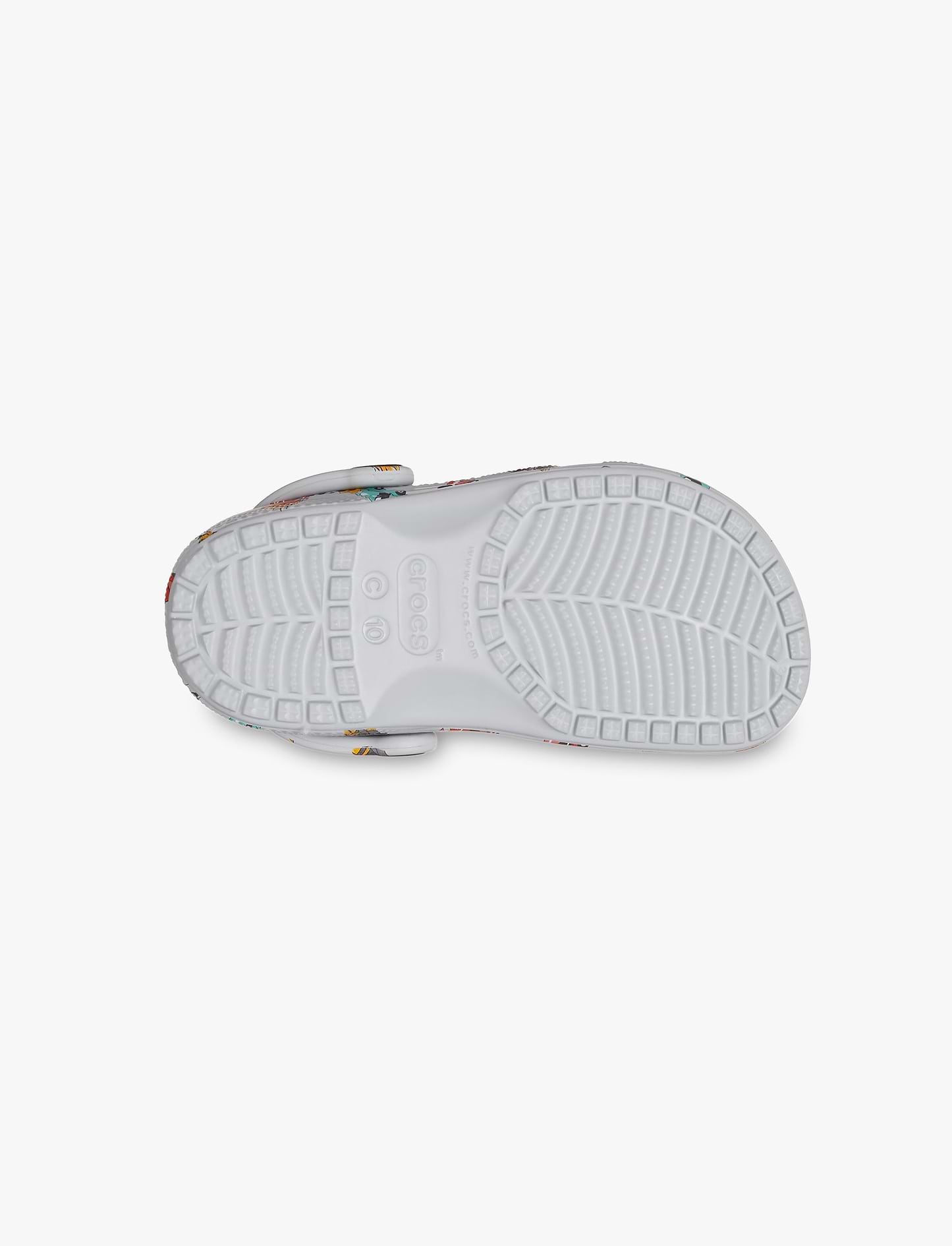 Crocs Classic Race Cars Graphic Clog T- כפכפי קרוקס לילדים בצבע אפור עם הדפס מכוניות