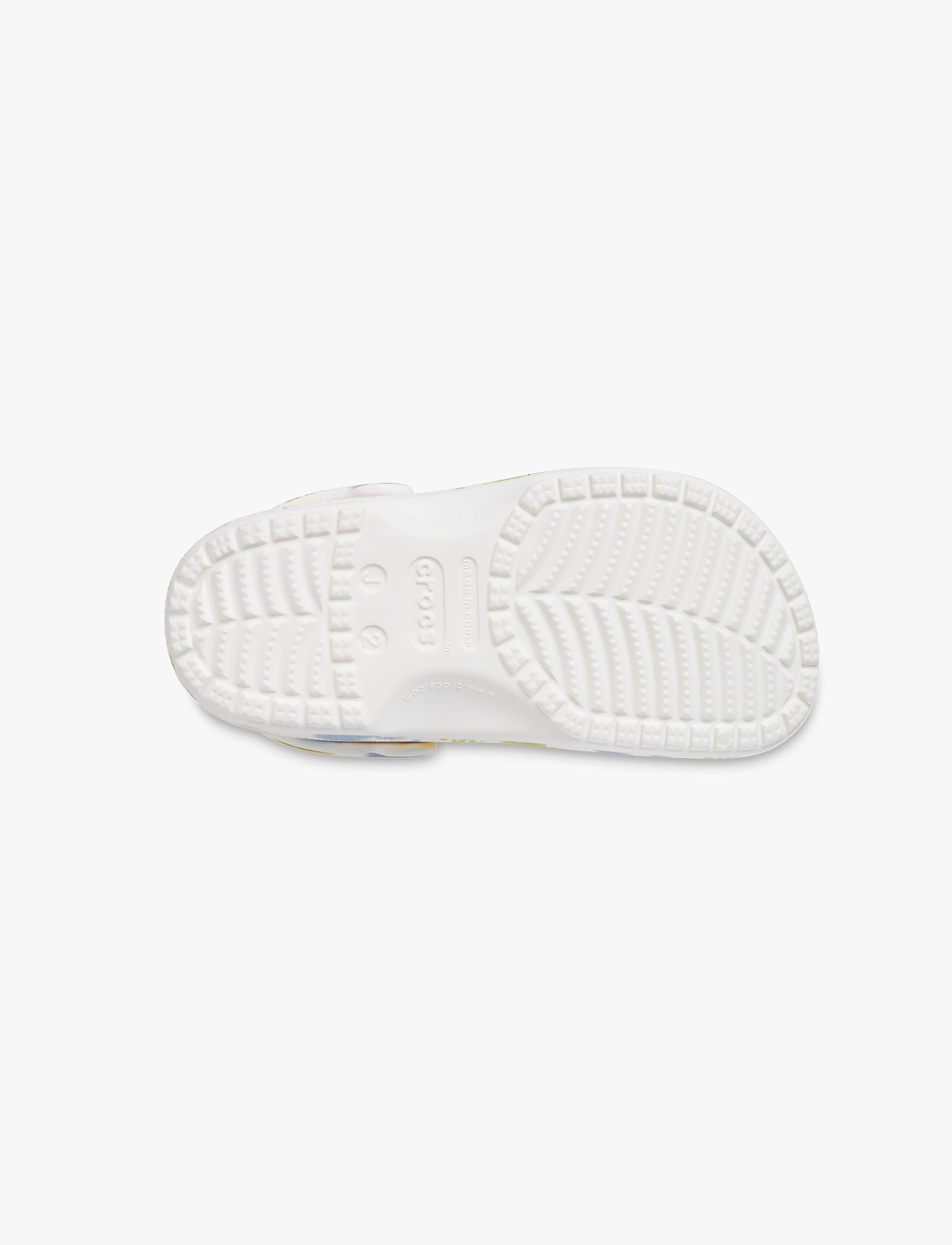 Crocs Classic Pastel Pets Clog K - כפכפי קרוקס לילדים בצבע לבן גיר בהדפס צבעוני