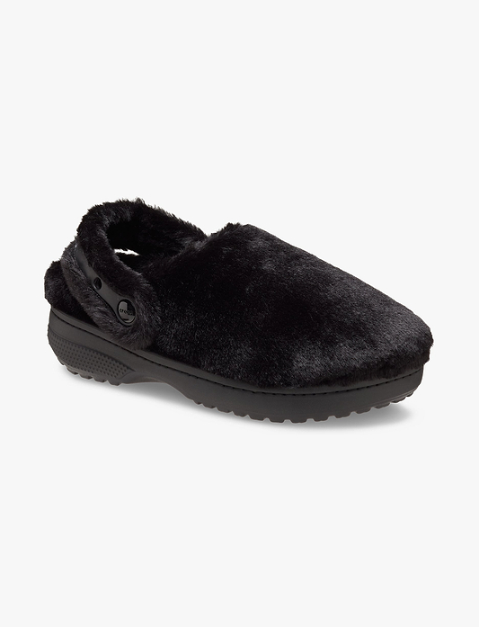 Crocs Classic Unfurgettable Clog - כפכפי קרוקס פרוותיים לנשים בצבע שחור