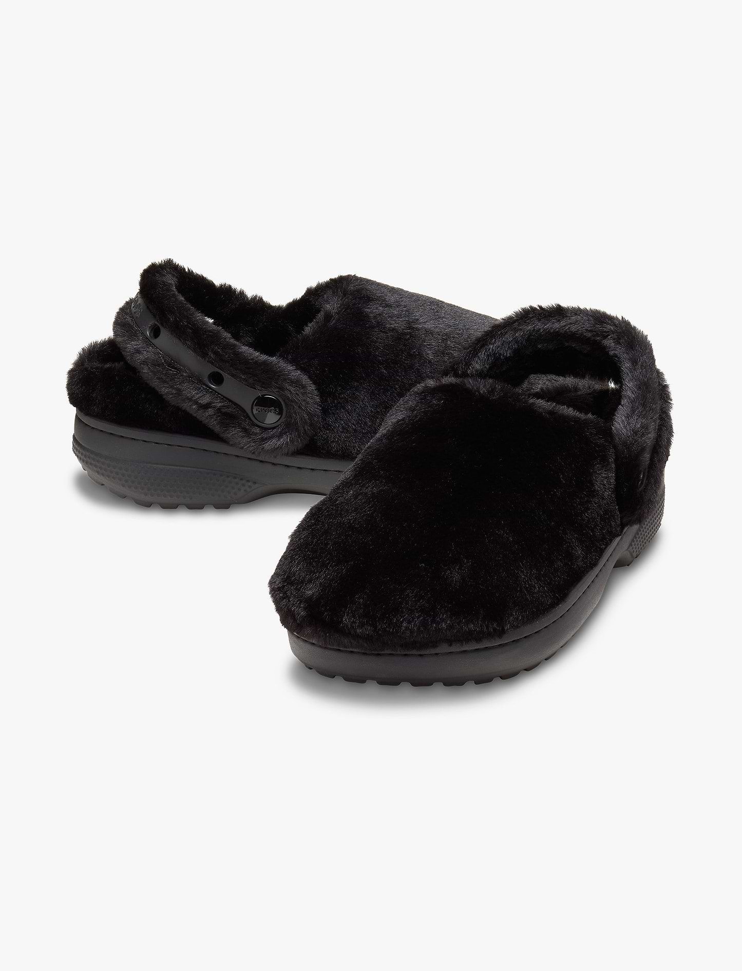 Crocs Classic Unfurgettable Clog - כפכפי קרוקס פרוותיים לנשים בצבע שחור