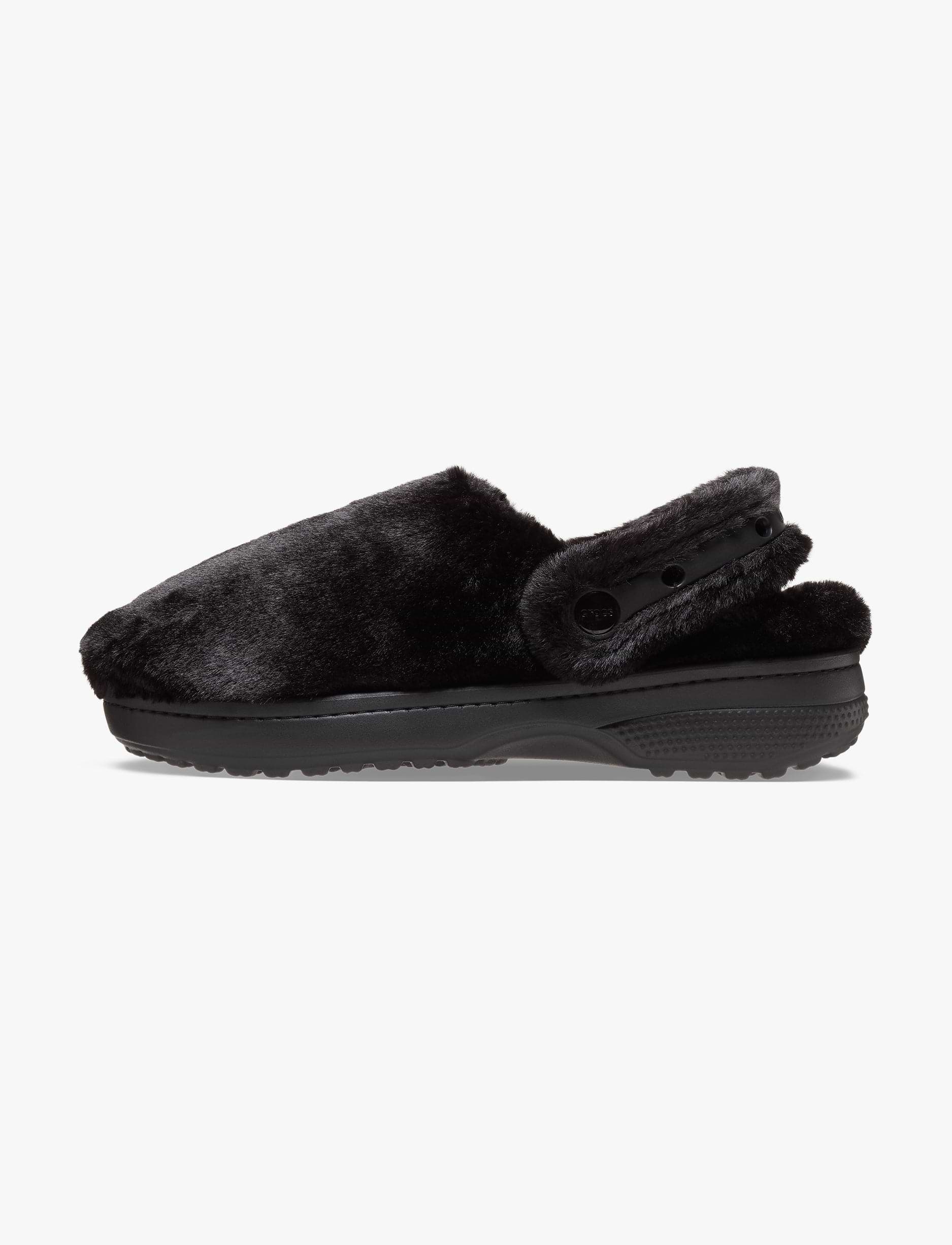 Crocs Classic Unfurgettable Clog - כפכפי קרוקס פרוותיים לנשים בצבע שחור