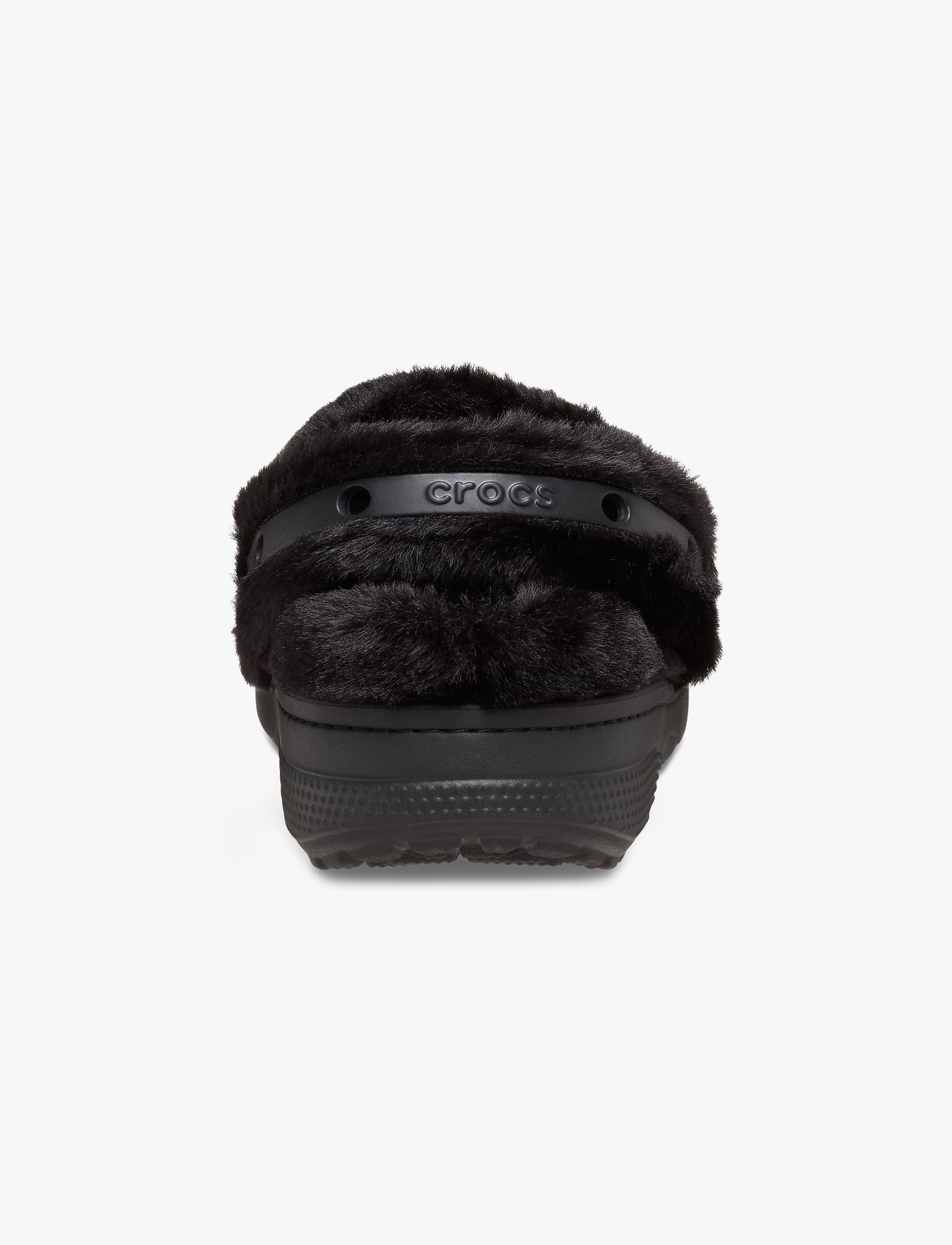 Crocs Classic Unfurgettable Clog - כפכפי קרוקס פרוותיים לנשים בצבע שחור