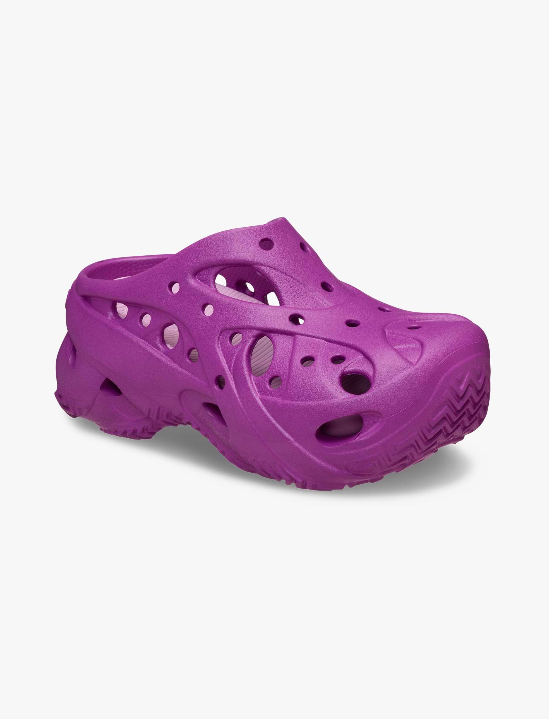 Crocs Caged Clog - כפכפי קרוקס פלטפורמה לנשים בצבע אשכולית