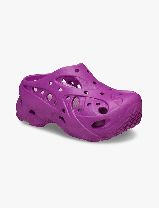 Crocs Caged Clog - כפכפי קרוקס פלטפורמה לנשים בצבע אשכולית