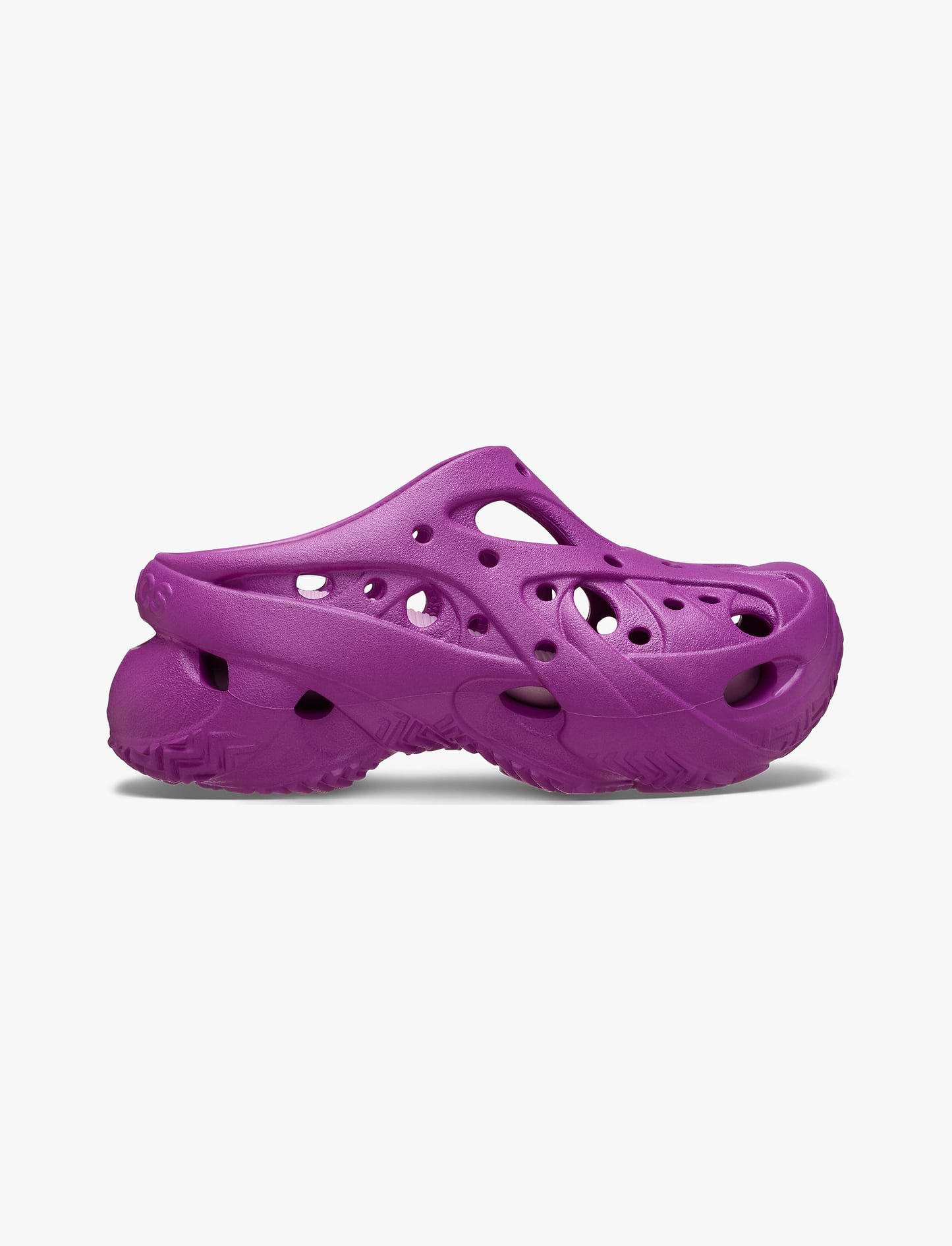 Crocs Caged Clog - כפכפי קרוקס פלטפורמה לנשים בצבע אשכולית
