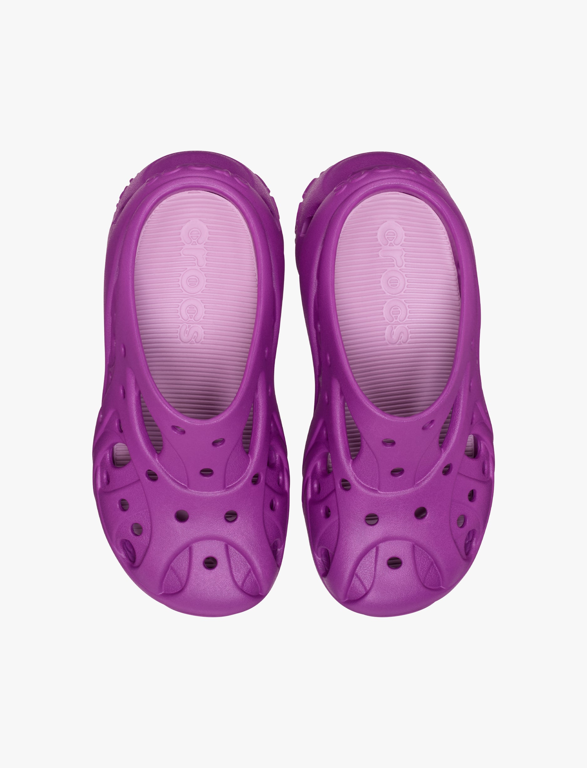 Crocs Caged Clog - כפכפי קרוקס פלטפורמה לנשים בצבע אשכולית