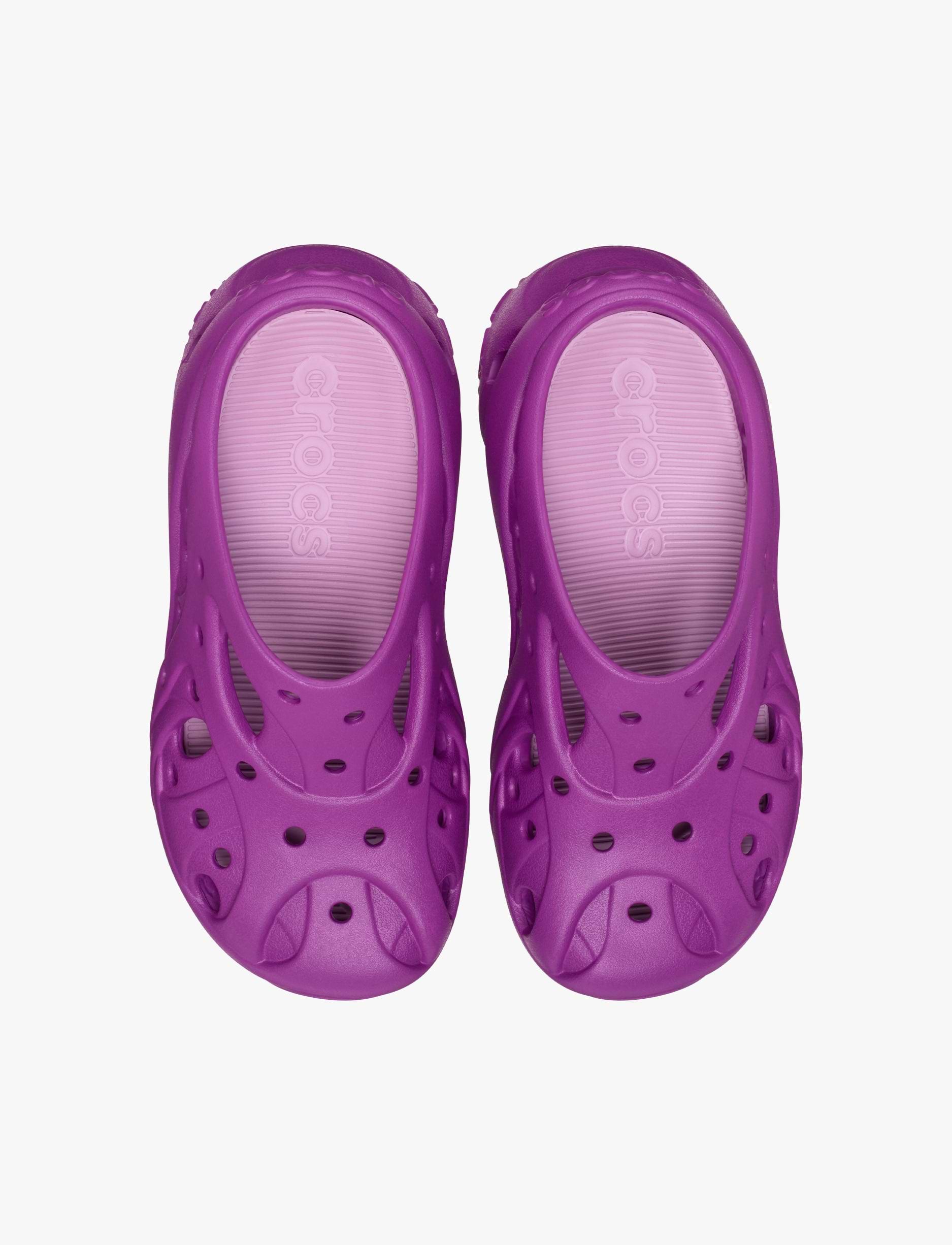 Crocs Caged Clog - כפכפי קרוקס פלטפורמה לנשים בצבע אשכולית