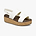 Crocs Brooklyn Cork Low Wedge - סנדלי פלטפורמה קרוקס ברוקלין קורק לנשים בצבע לבן גיר