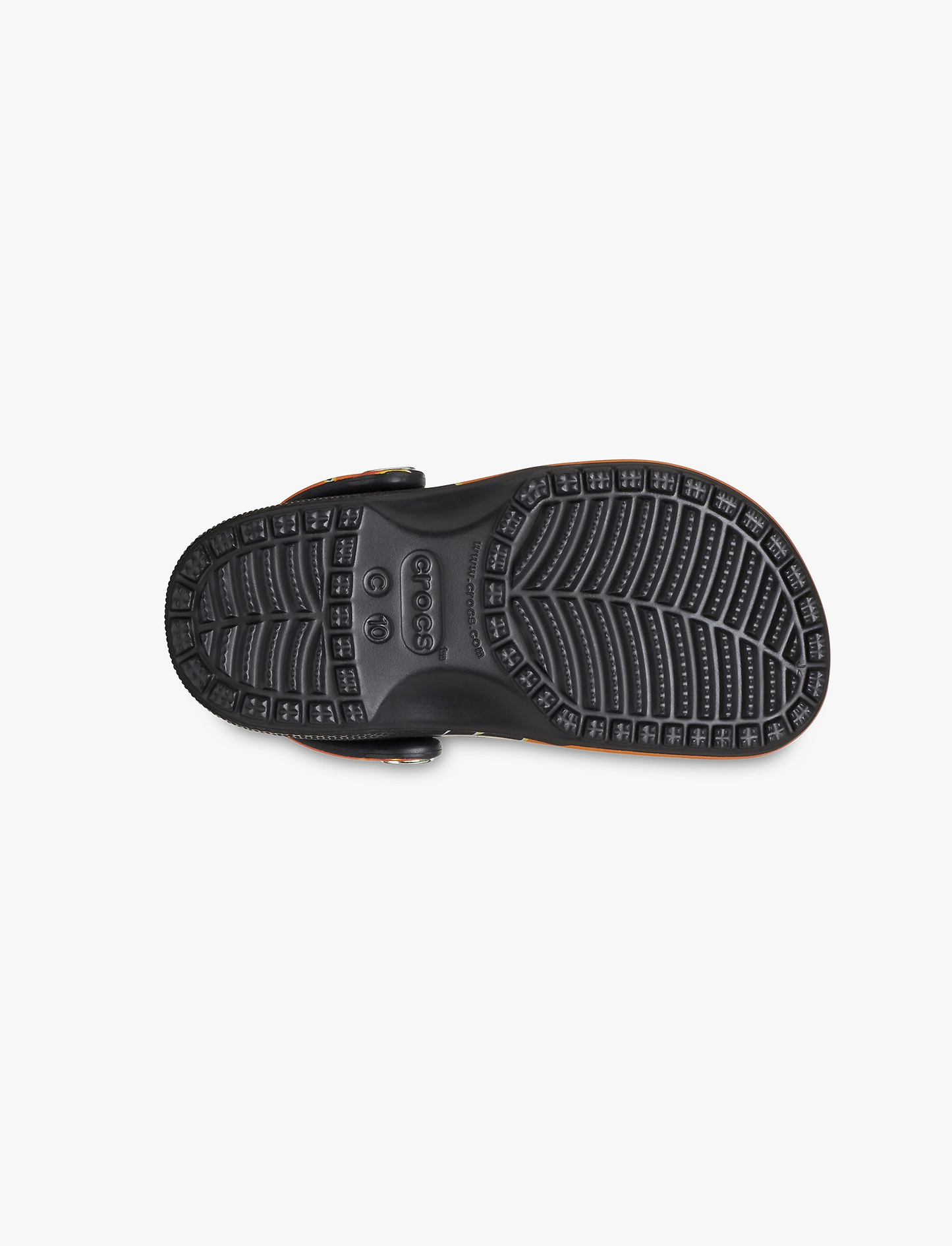 Crocs Classic Flames T - כפכפי קרוקס לילדים בצבע שחור/כתום מידות קטנות