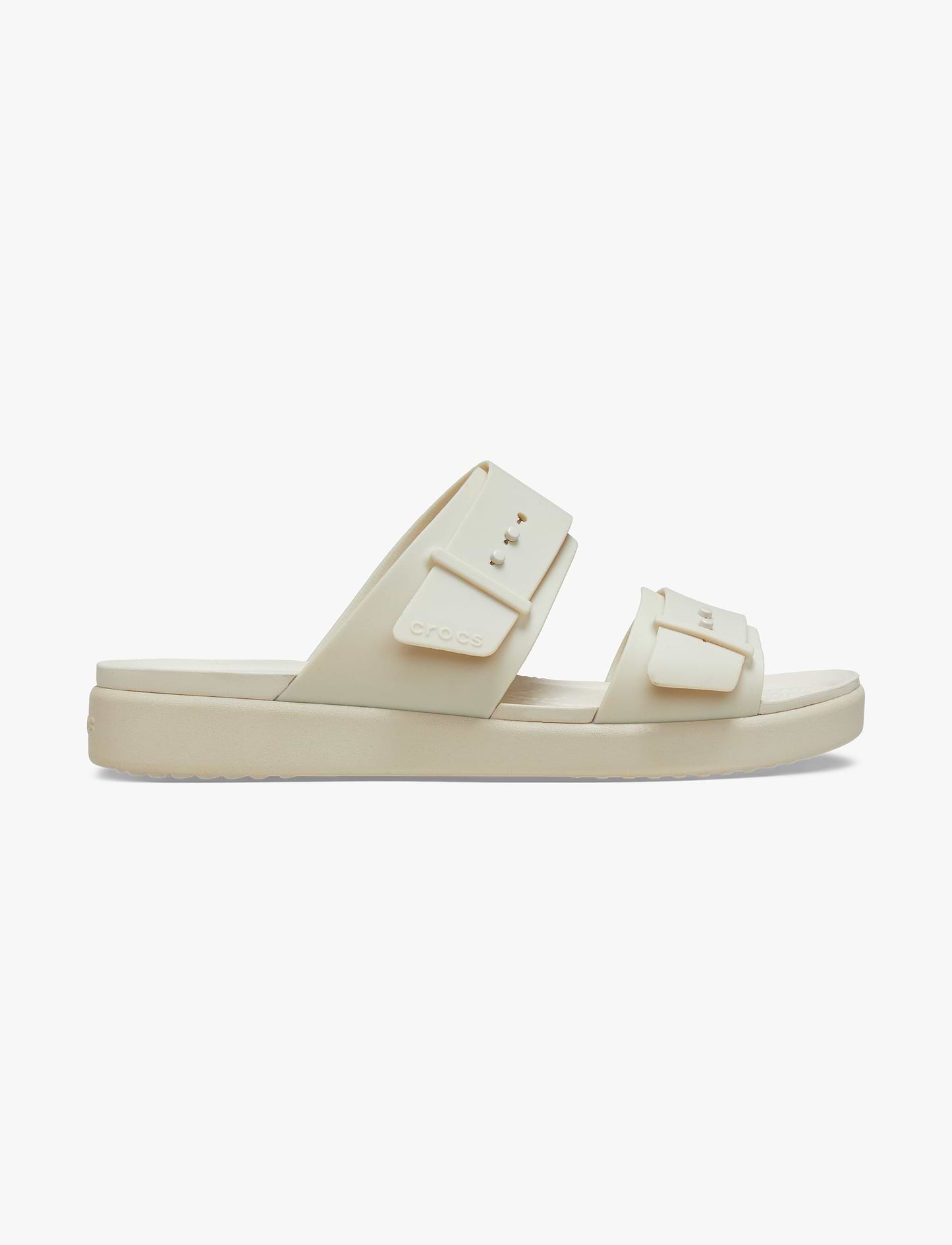 Crocs Brooklyn Buckle Low Low - כפכפי קרוקס ברוקלין לנשים בצבע אבן חול