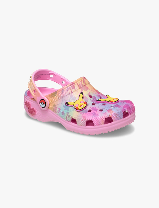 Crocs Pokemon Pikachu Pink Classic Clog K - כפכפי קרוקס פוקימון פיקאצ'ו לבנות בצבע ורוד