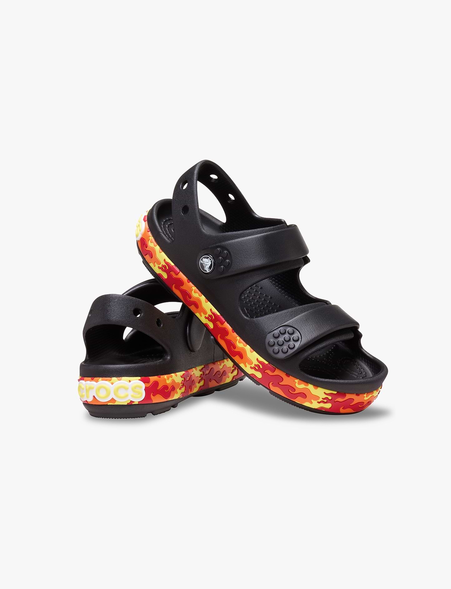 Crocs Crocband Cruiser Flames - סנדלי קרוקס קרוקבנד לילדים בצבע שחור