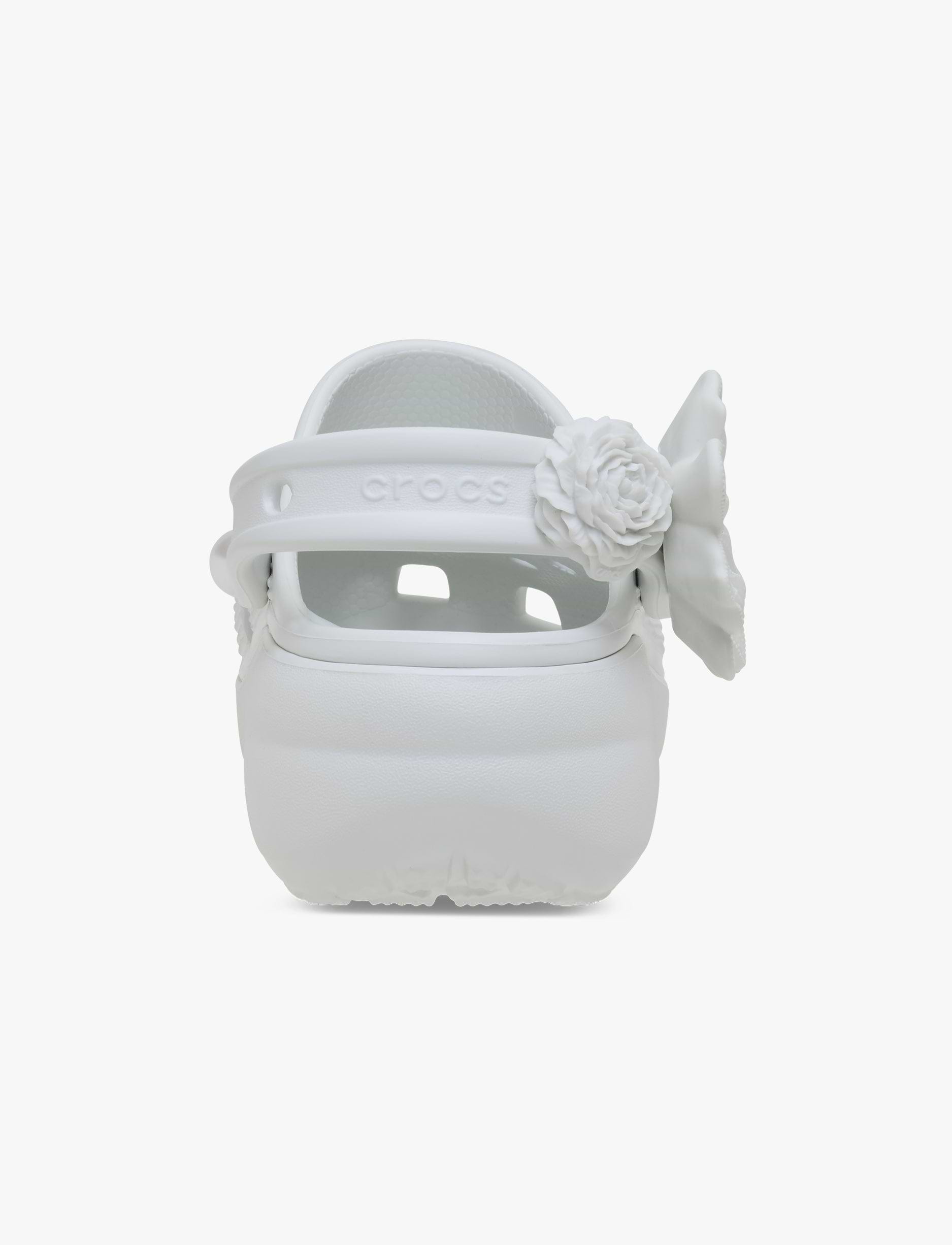 Crocs Classic Platform Bouquet Clog - כפכפי קלוג פלטפורמה קרוקס לנשים בצבע מון לייט