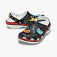 Crocs Pokemon Print Classic Clog K - כפכפי קלוג קרוקס פוקימוןן פרינט לילדים שחור/לבן