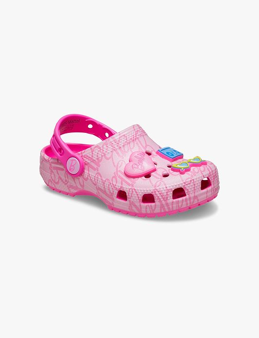Crocs Barbie Classic Clog T - כפכפי קרוקס קלוג ברבי לבנות בצבע ורוד מידות קטנות