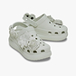 Crocs Crush Bouquet - כפכפי פלטפורמה קרוקס לנשים בצבע אפור