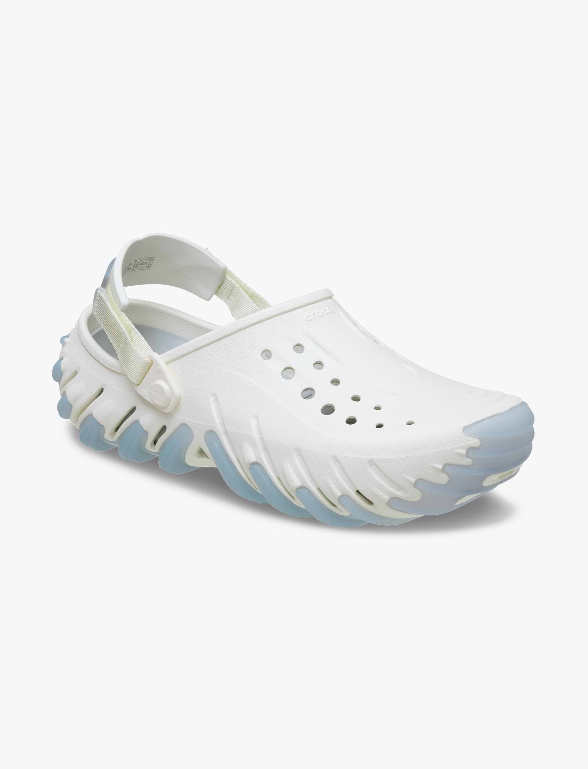 Crocs Echo Icy RO Clog - כפכפי קרוקס אקו קלוג בצבע לבן גיר