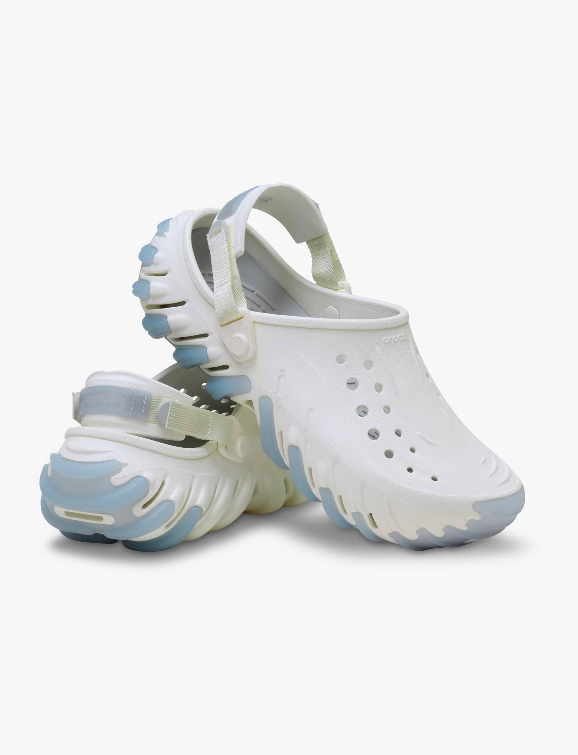 Crocs Echo Icy RO Clog - כפכפי קרוקס אקו קלוג בצבע לבן גיר