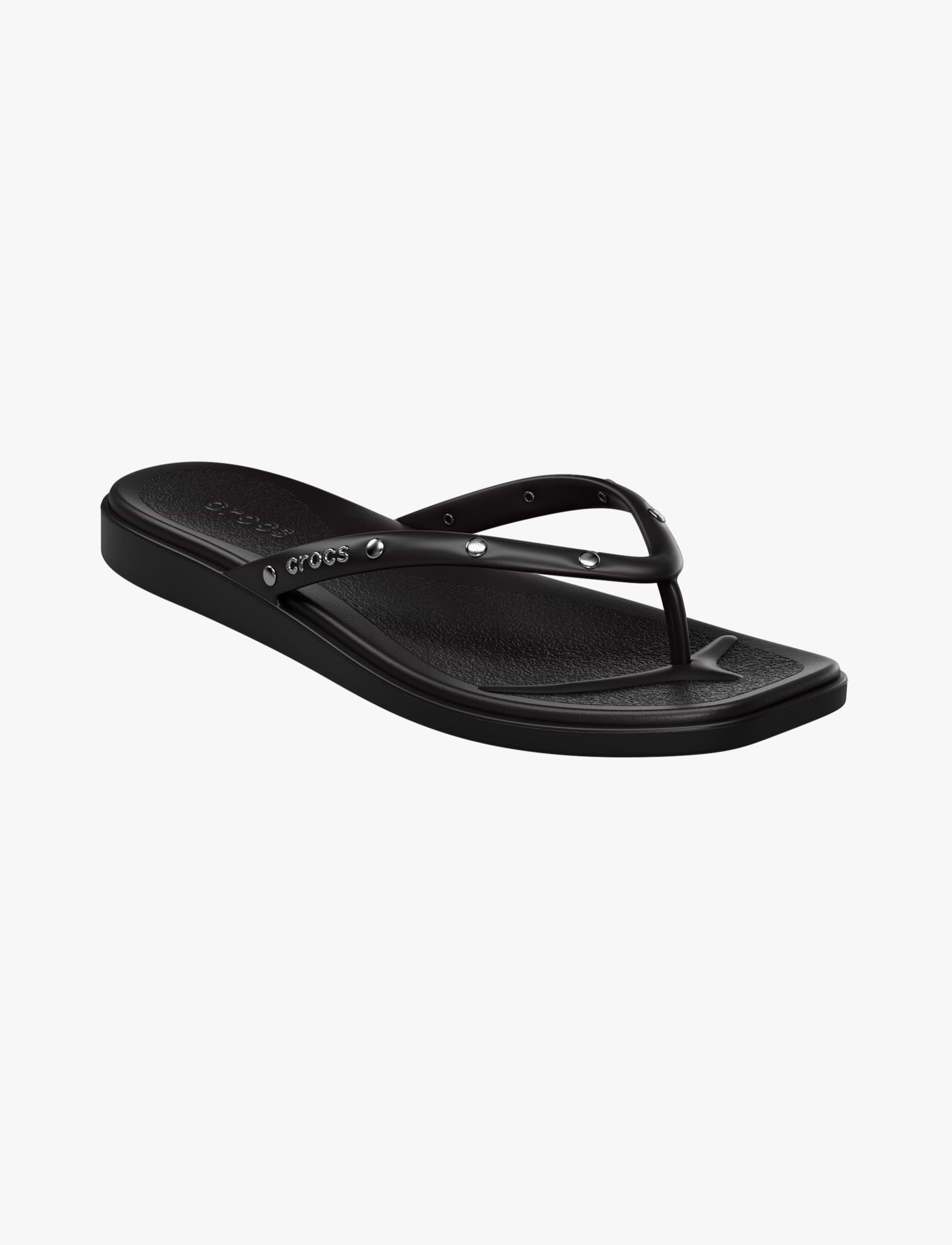 Crocs Miami Studded Flip - כפכפי אצבע קרוקס מיאמי בצבע שחור