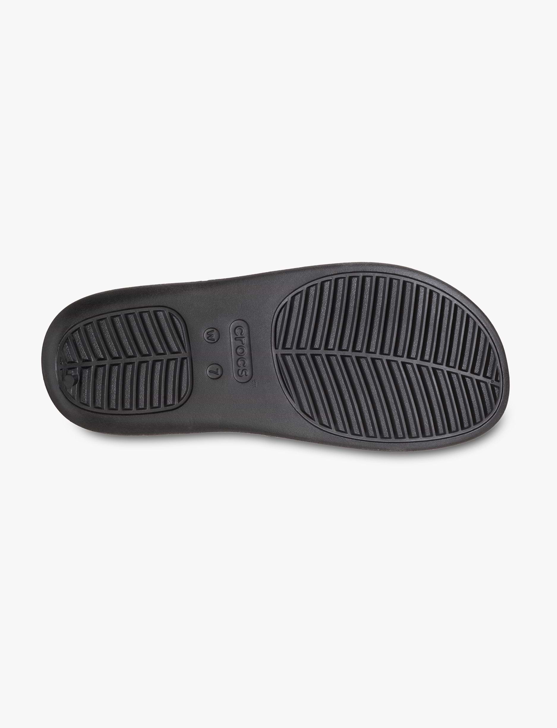 Crocs Getaway Platform Patent Flip - כפכפי אצבע קרוקס לנשים בצבע שחור
