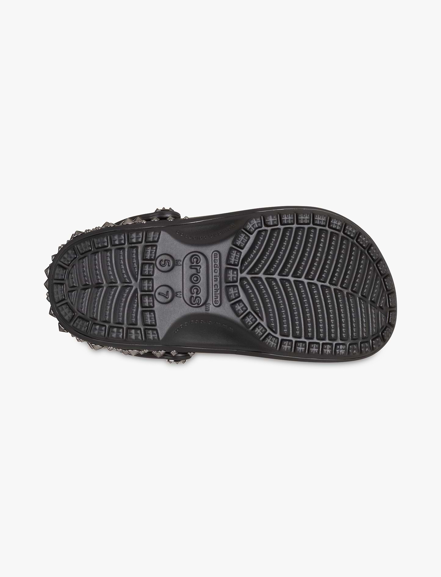 Crocs Classic Studded Clog - כפכפי קרוקס קלוג בעיטור ניטים בצבע שחור