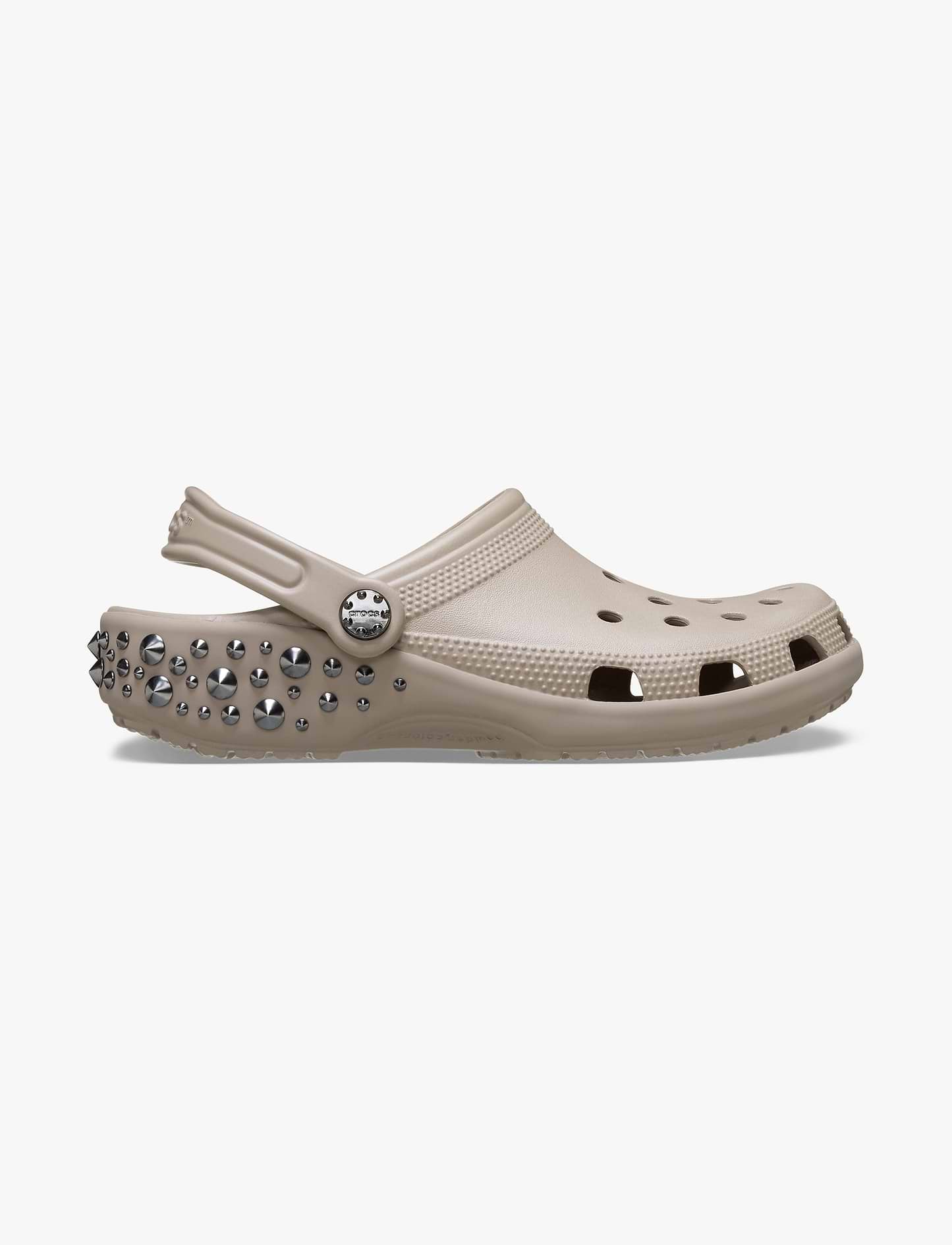 Crocs Classic Studded Clog - כפכפי קרוקס קלוג בעיטור ניטים בצבע טאופ