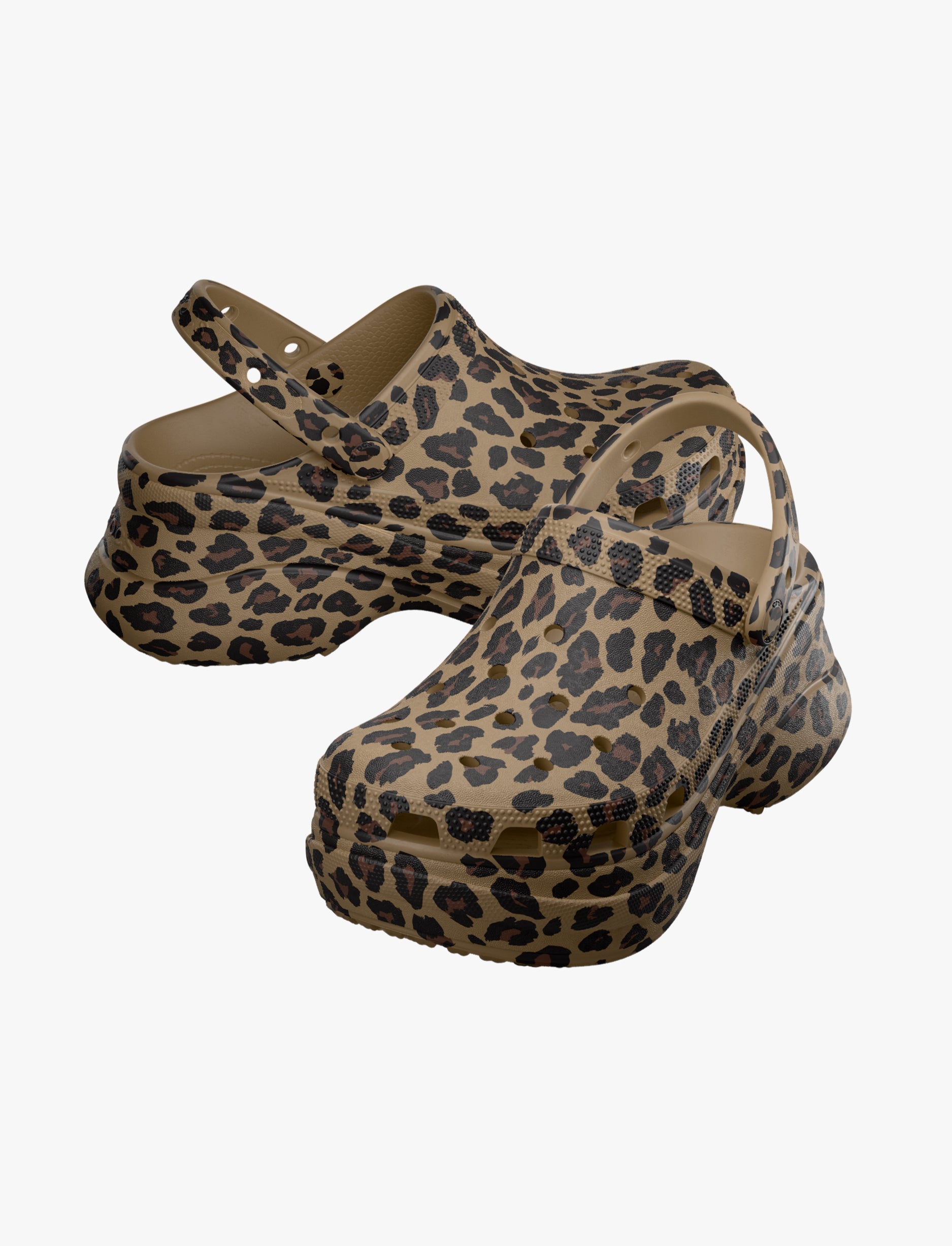 Crocs Bae Animal Clog - כפכפי קלוג קרוקס ביי פלטפורמה לנשים בהדפס מנומר