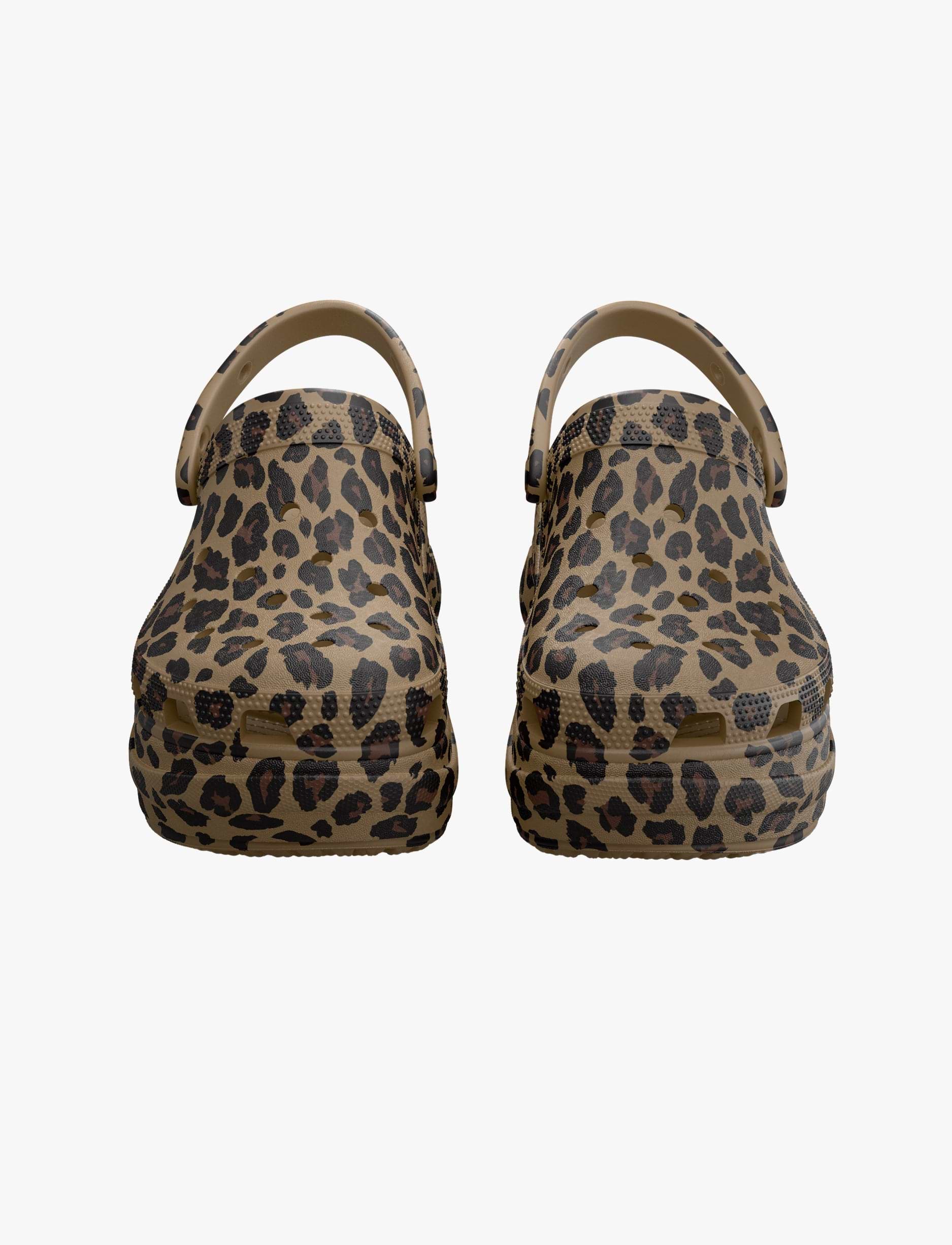 Crocs Bae Animal Clog -  כפכפי קלוג קרוקס ביי פלטפורמה לנשים בהדפס מנומר