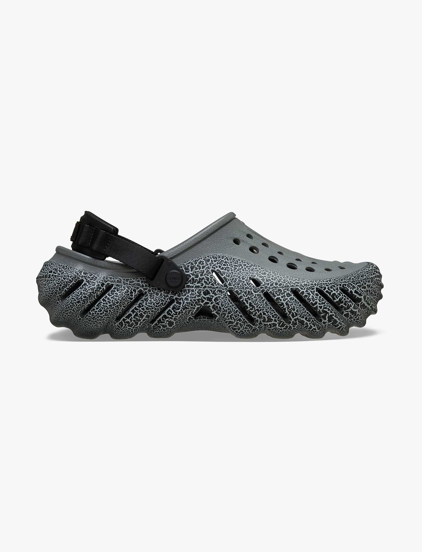 Crocs Echo Crackle Clog - כפכפי קרוקס אקו קראקל לגברים בצבע אפור סלאט
