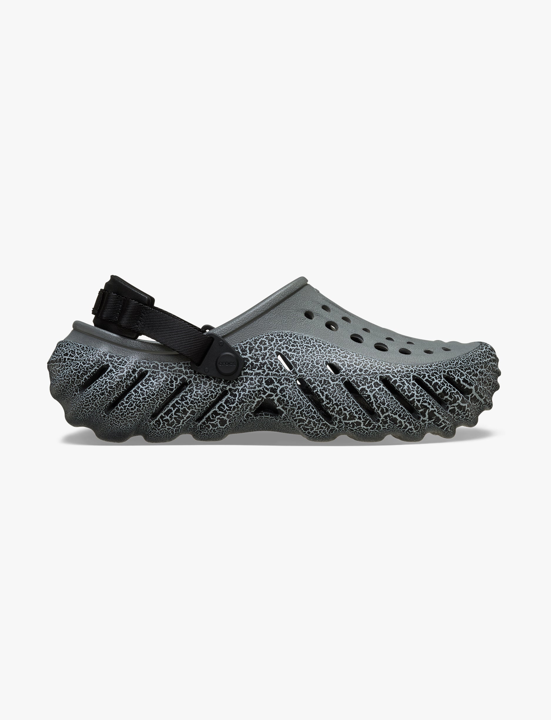 Crocs Echo Crackle Clog -  כפכפי קרוקס אקו קראקל לגברים בצבע אפור סלאט