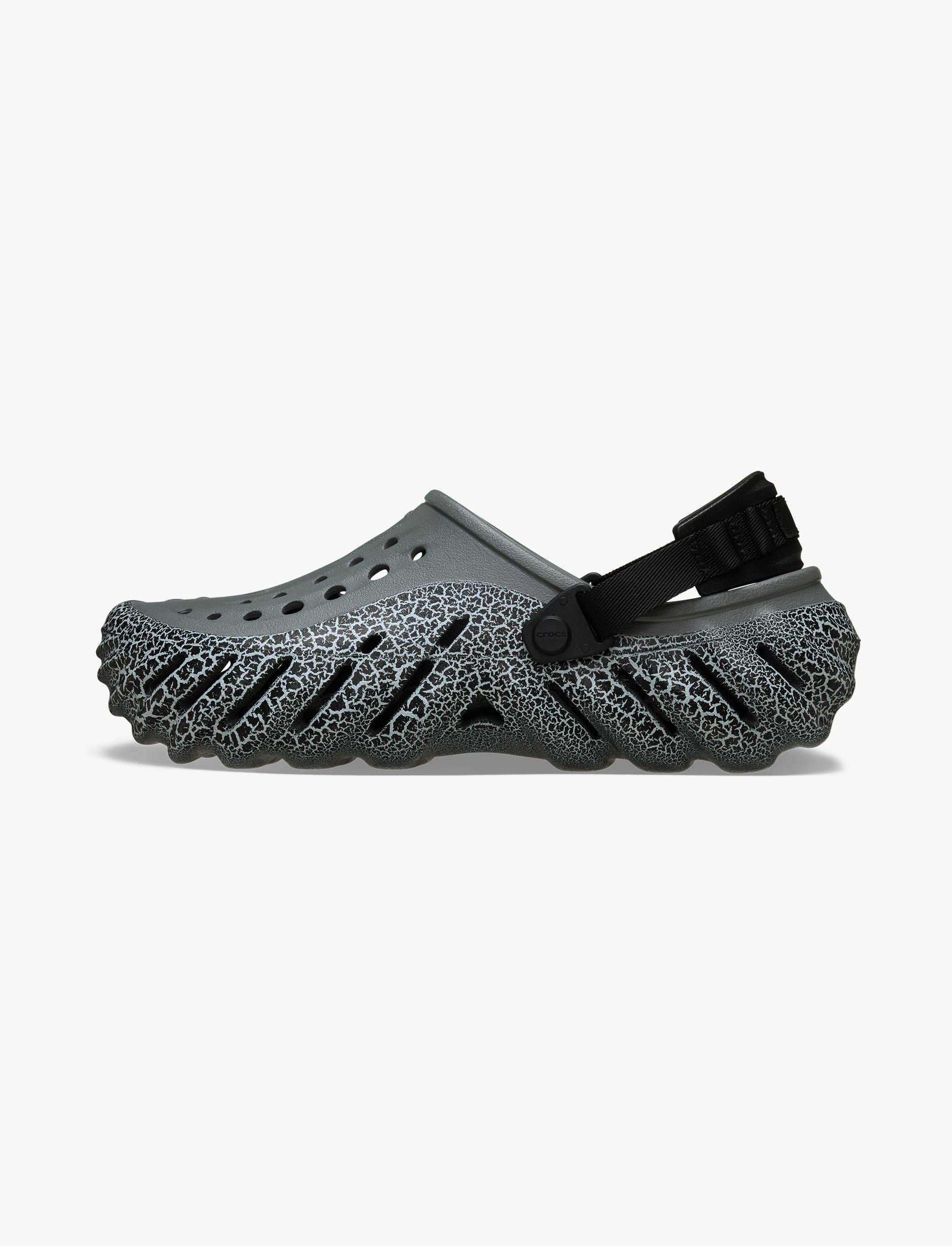 Crocs Echo Crackle Clog -  כפכפי קרוקס אקו קראקל לגברים בצבע אפור סלאט