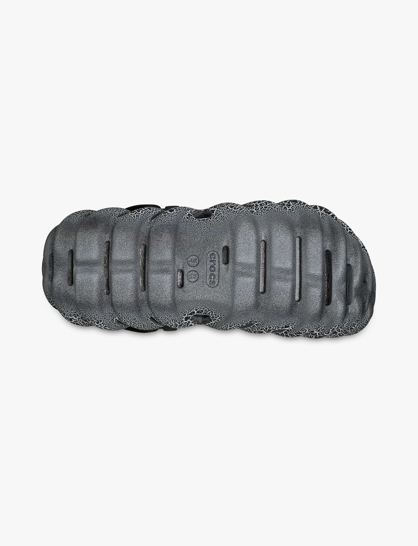 Crocs Echo Crackle Clog - כפכפי קרוקס אקו קראקל לגברים בצבע אפור סלאט