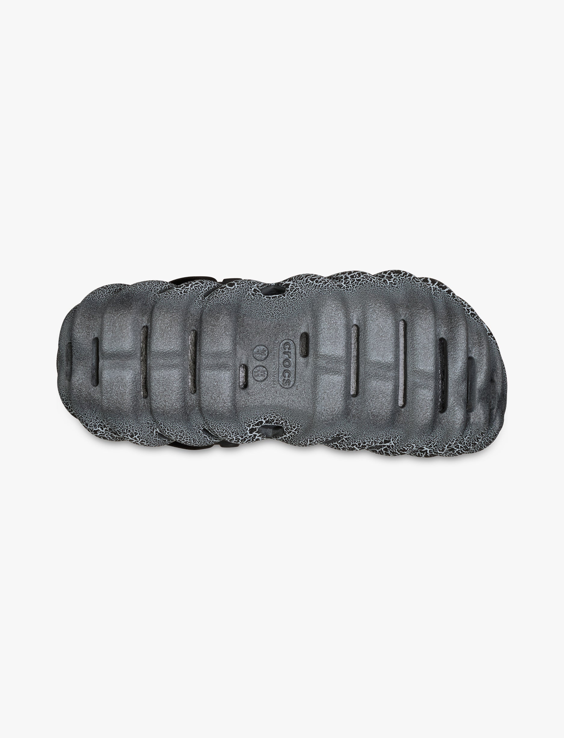 Crocs Echo Crackle Clog -  כפכפי קרוקס אקו קראקל לגברים בצבע אפור סלאט