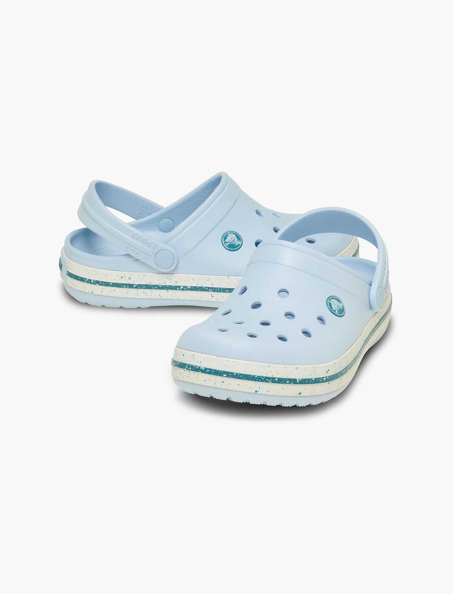Crocs Crocband Speckled Band Clog - כפכפי קרוקבנד קלוג לילדים בצבע כחול פרוסט
