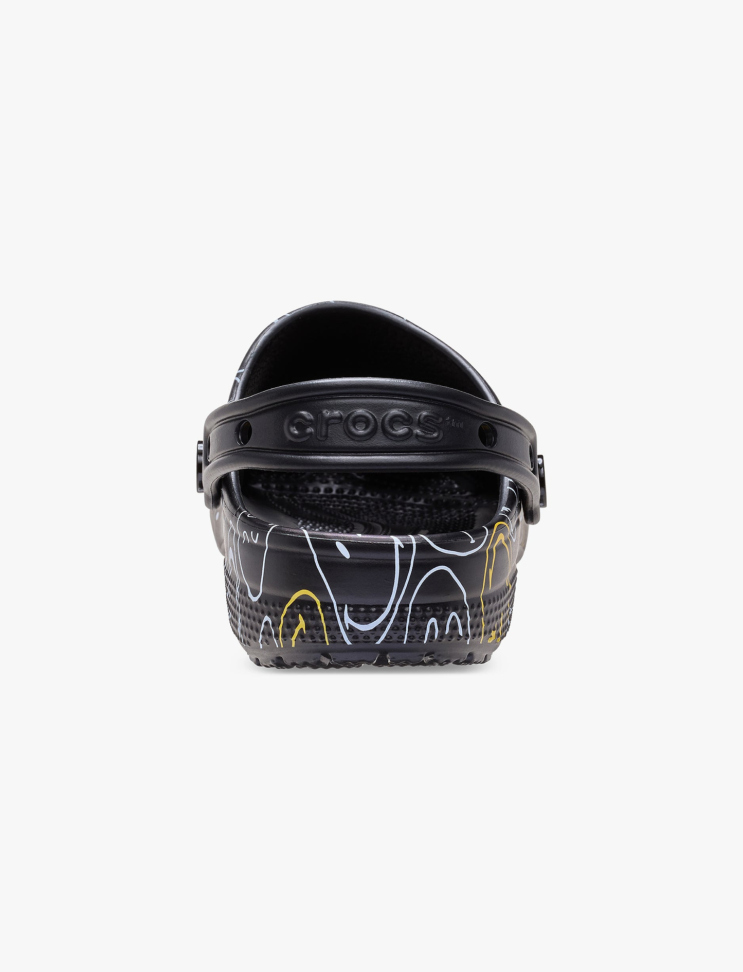 Crocs Smiley Classic Clog - כפכפי קלוג קרוקס סמיילי בצבע שחור/צהוב