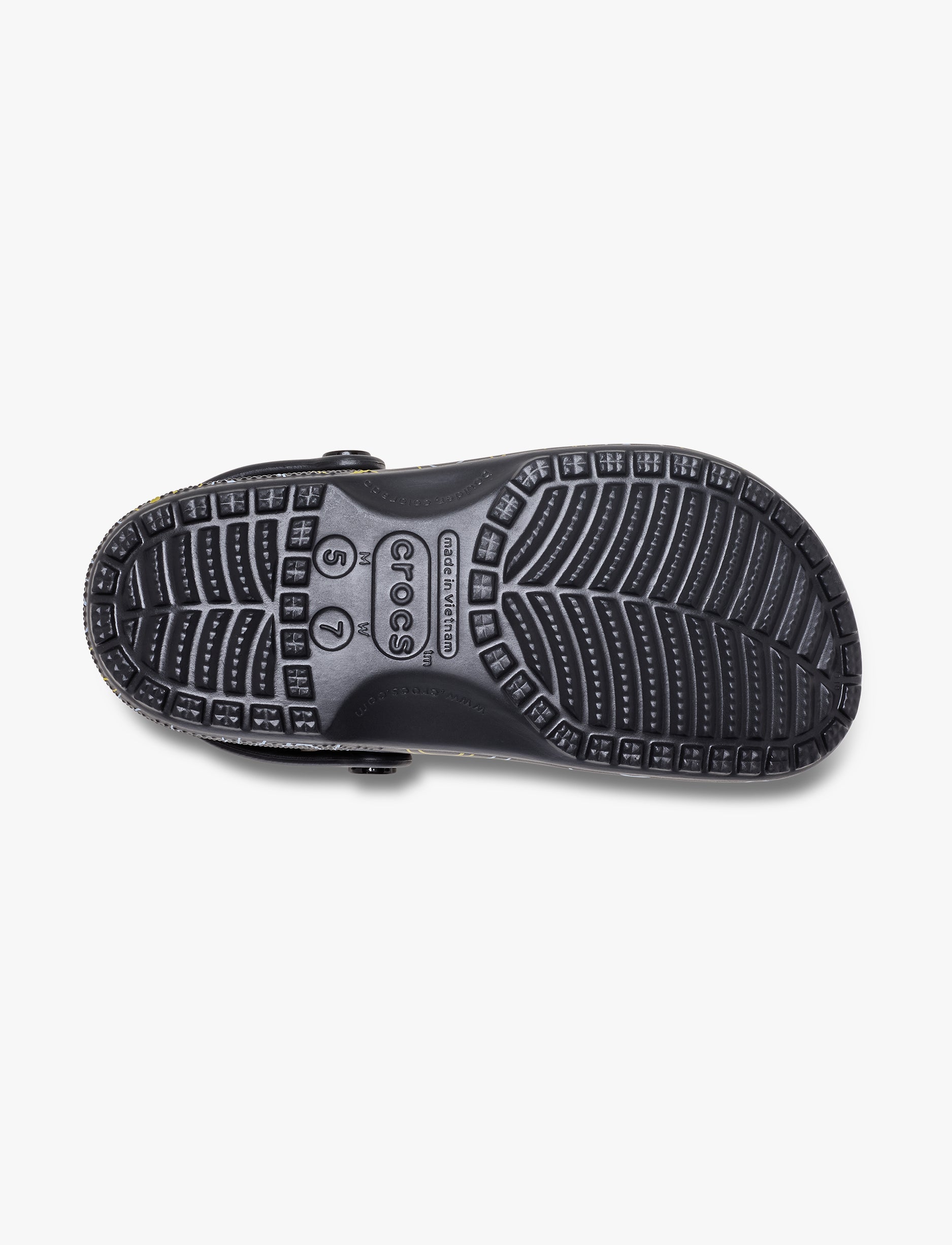 Crocs Smiley Classic Clog - כפכפי קלוג קרוקס סמיילי בצבע שחור/צהוב