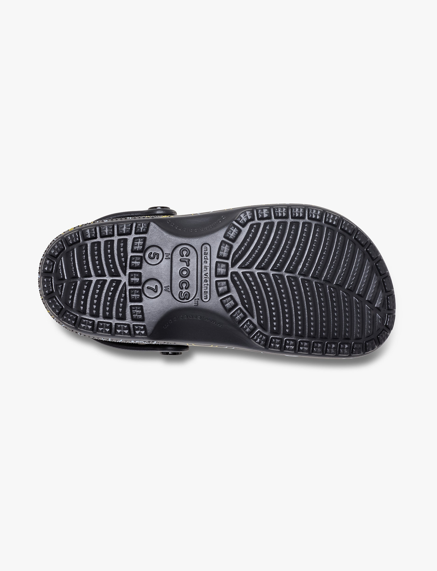 Crocs Smiley Classic Clog - כפכפי קלוג קרוקס סמיילי בצבע שחור/צהוב