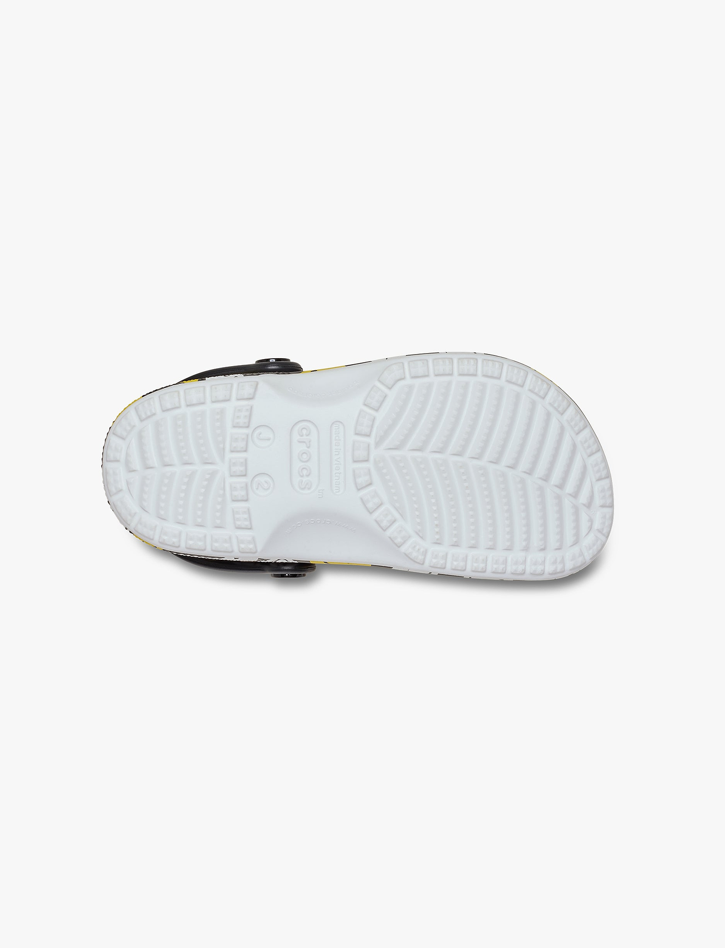 Crocs Smiley Classic Clog K - כפכפי קלוג קרוקס סמיילי לילדים בצבע שחור/לבן/צהוב