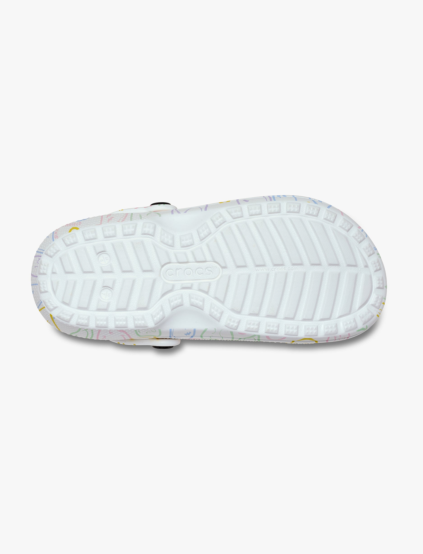 Crocs Smiley Classic Lined Clog - כפכפי קרוקס עם בטנת פרווה לנשים בצבע לבן/ורוד