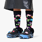 Crocs Stomp Lined Clog X Happy Socks - כפכפי פלטפורמה קלוג סטומפ פרוותיים וגרבי הפי סוקס לנשים