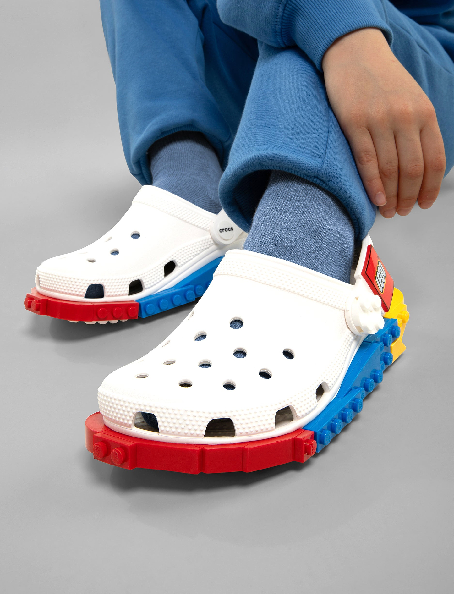 Crocs LEGO 4LW System Clog K - כפכפי קלוג קרוקס לגו לילדים בצבע לבן