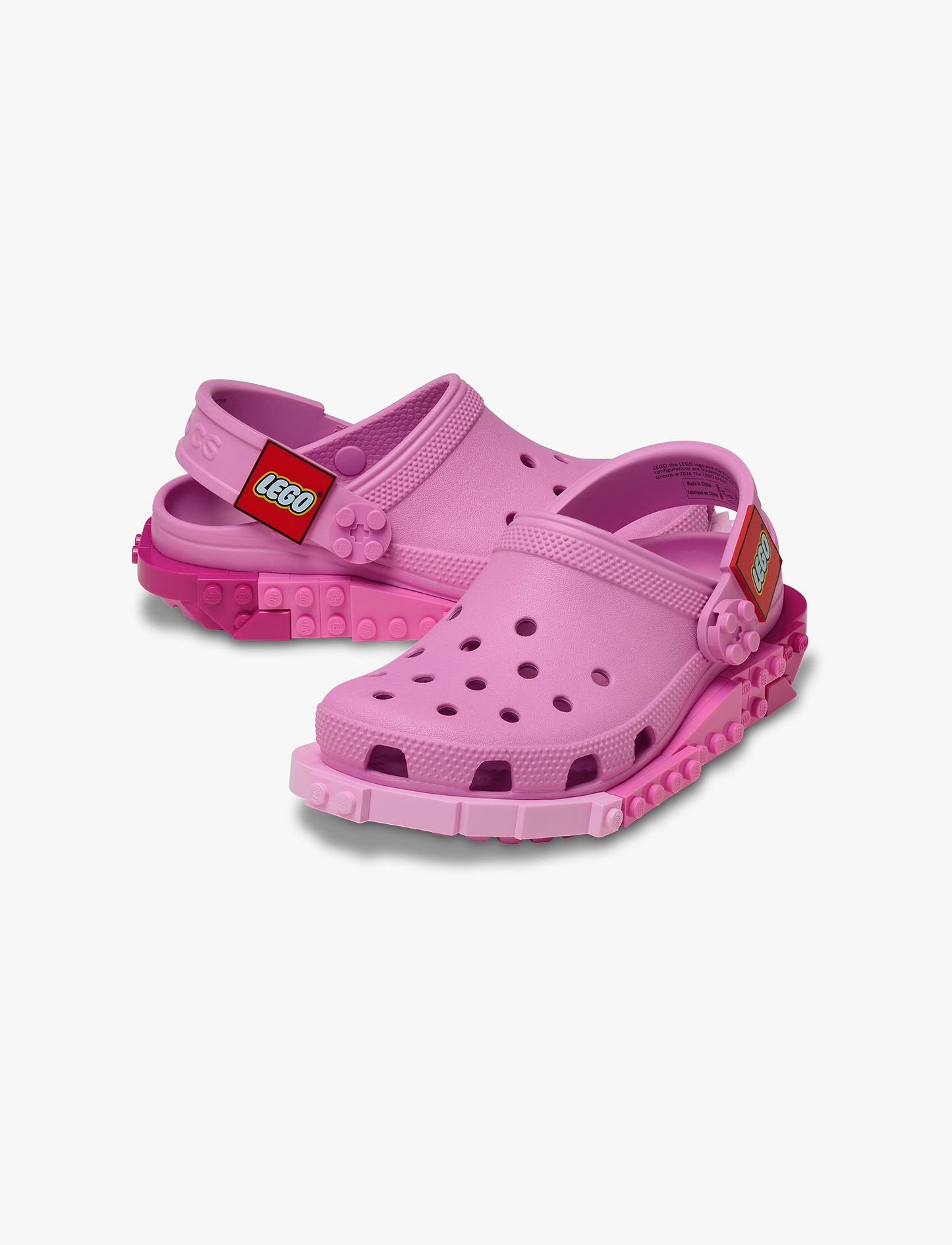 Crocs LEGO 4LW System Clog K - כפכפי קלוג קרוקס לגו לילדים בצבע ורוד טאפי