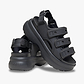 Crocs Soho Frosted Sport Sandal - סנדלי פלטפורמה קרוקס סוהו לנשים בצבע שחור