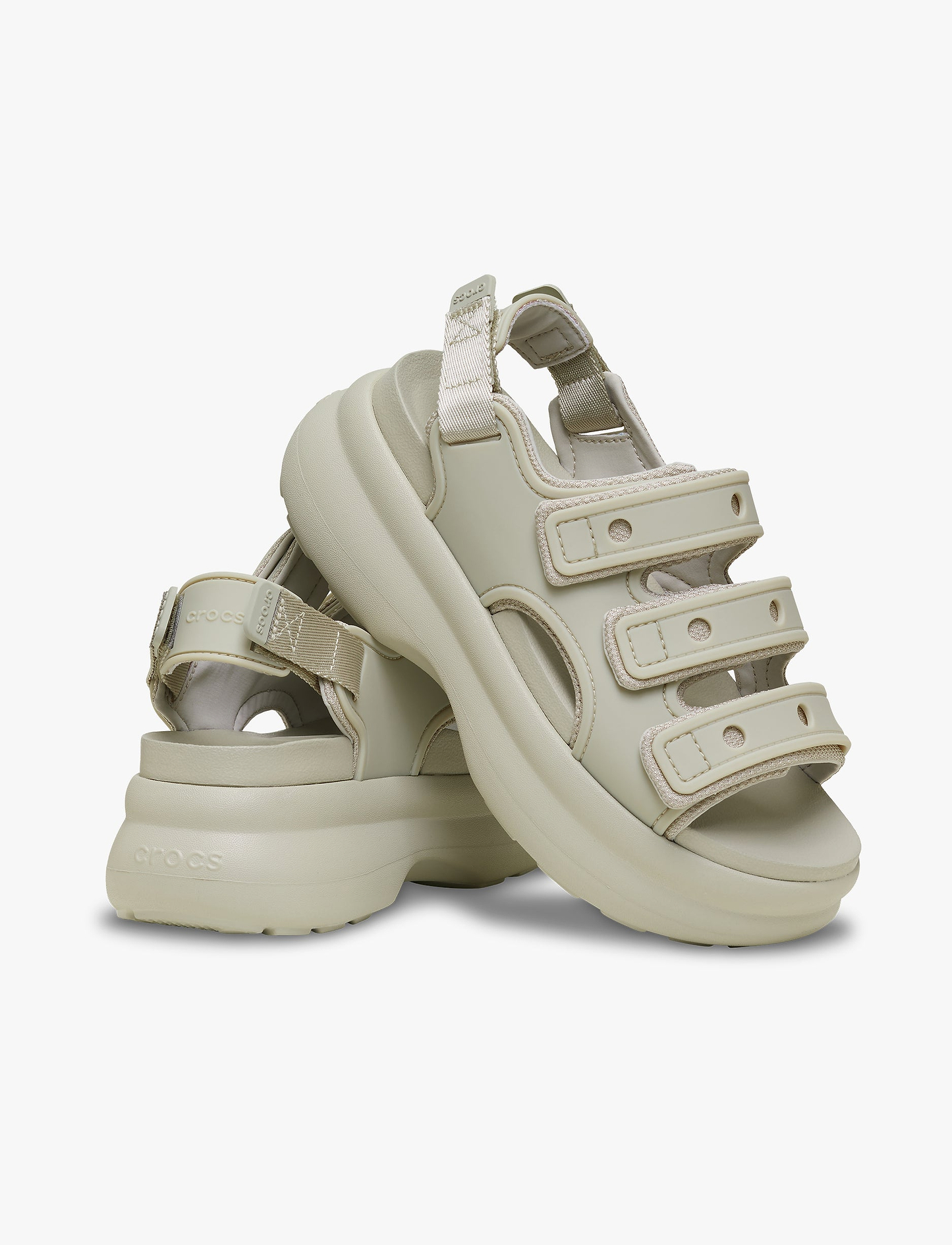 Crocs Soho Frosted Sport Sandal - סנדלי פלטפורמה קרוקס סוהו לנשים בצבע מטאור
